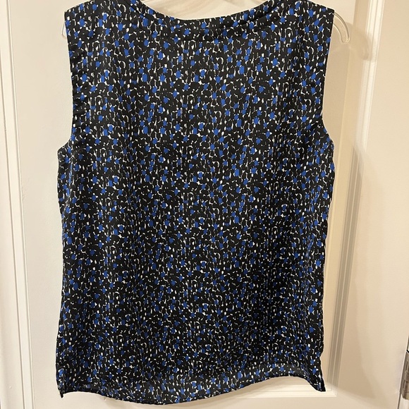 Talbots Blue and White Ruffled Blouse - Picture 5 of 5